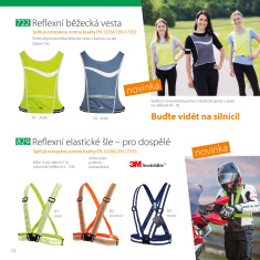 Reflexní šle elastické - černé - reflexní pruh 13 cm - splňují normu EN 13356 Reflexní šle elastické - černé - reflexní pruh 13 cm - splňují normu EN 13356